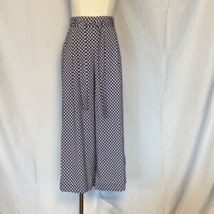 Zara wide leg blue print capri size M